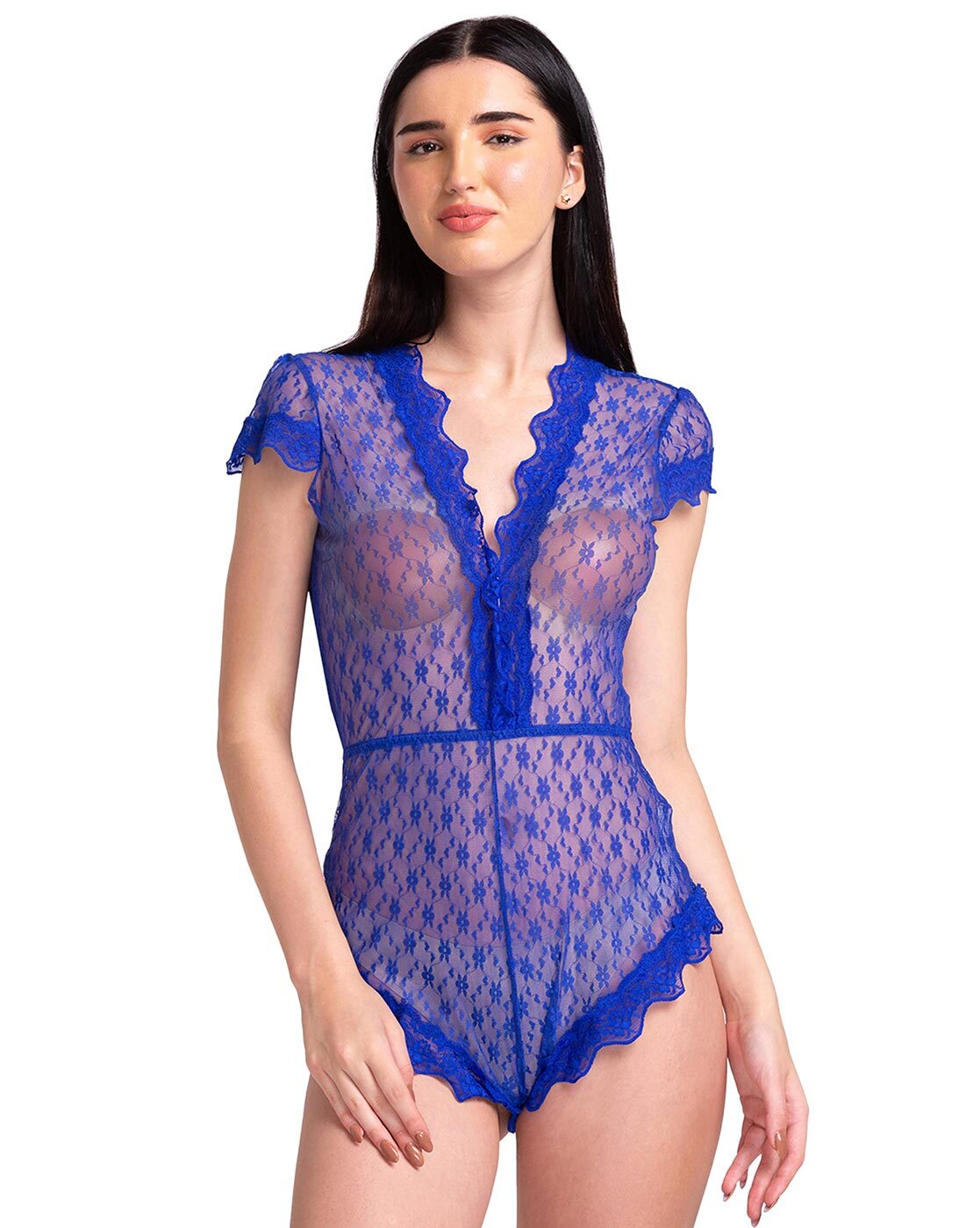 LACE SHORT SLEEVES BODYSUIT