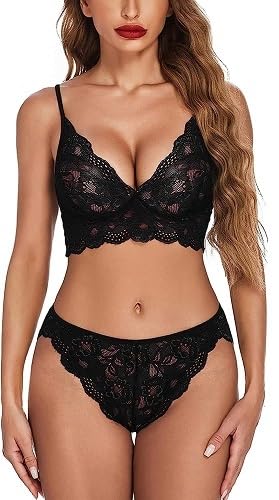 BLACK NETTED SHEER SET