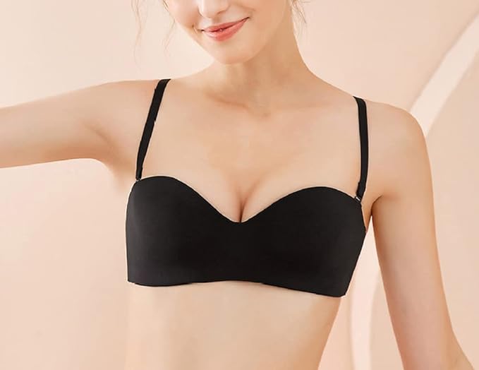 PADDED UNDERWIRED PUSH-UP BRA (BLACK)