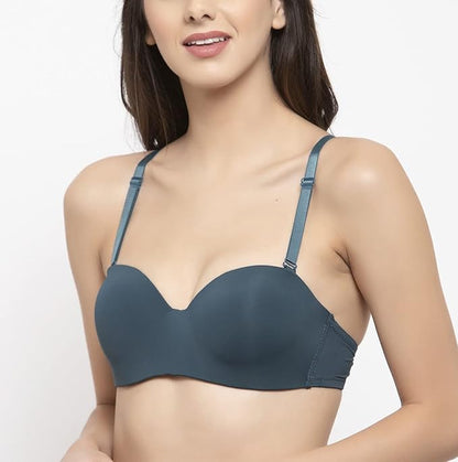 PADDED UNDERWIRED PUSH-UP BRA (NAVY BLUE)