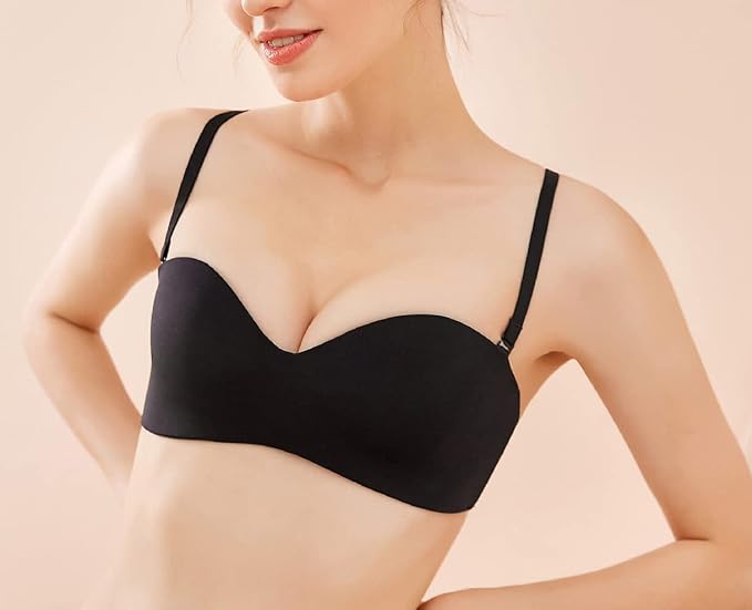 PADDED UNDERWIRED PUSH-UP BRA (BLACK)