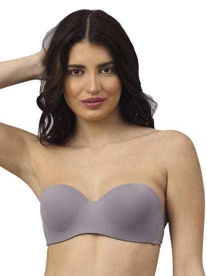 PADDED UNDERWIRED PUSH-UP BRA (GREY)