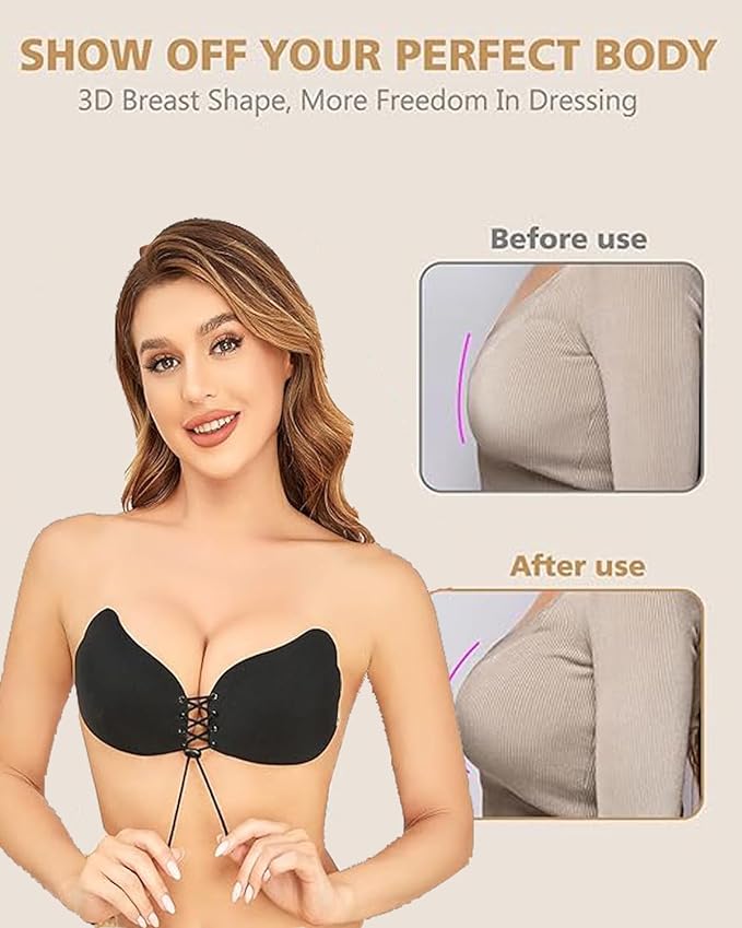 STICKY STRAPLESS ADHESIVE BACKLESS BRA