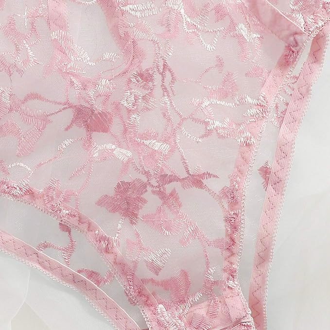 PINK FLORAL EMBROIDERY BODYSUIT