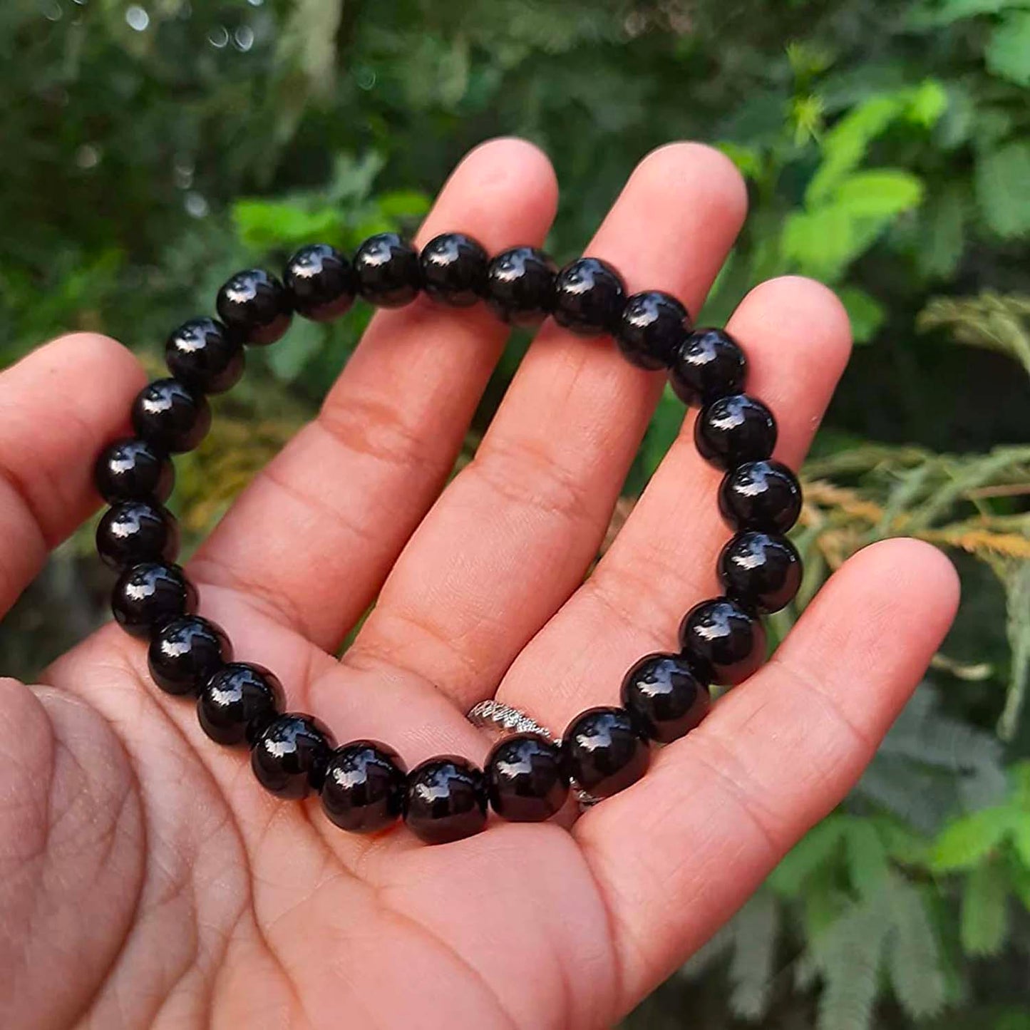 BLACK BANDED AGATE ONYX BRACELET