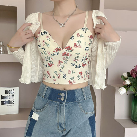 FLORAL COTTON BRALETTE