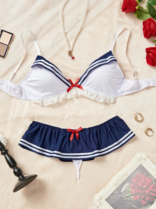 NAUTICAL INSPIRED LINGERIE SET