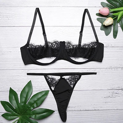 SEXY MOUSSE BLACK LINGERIE SET