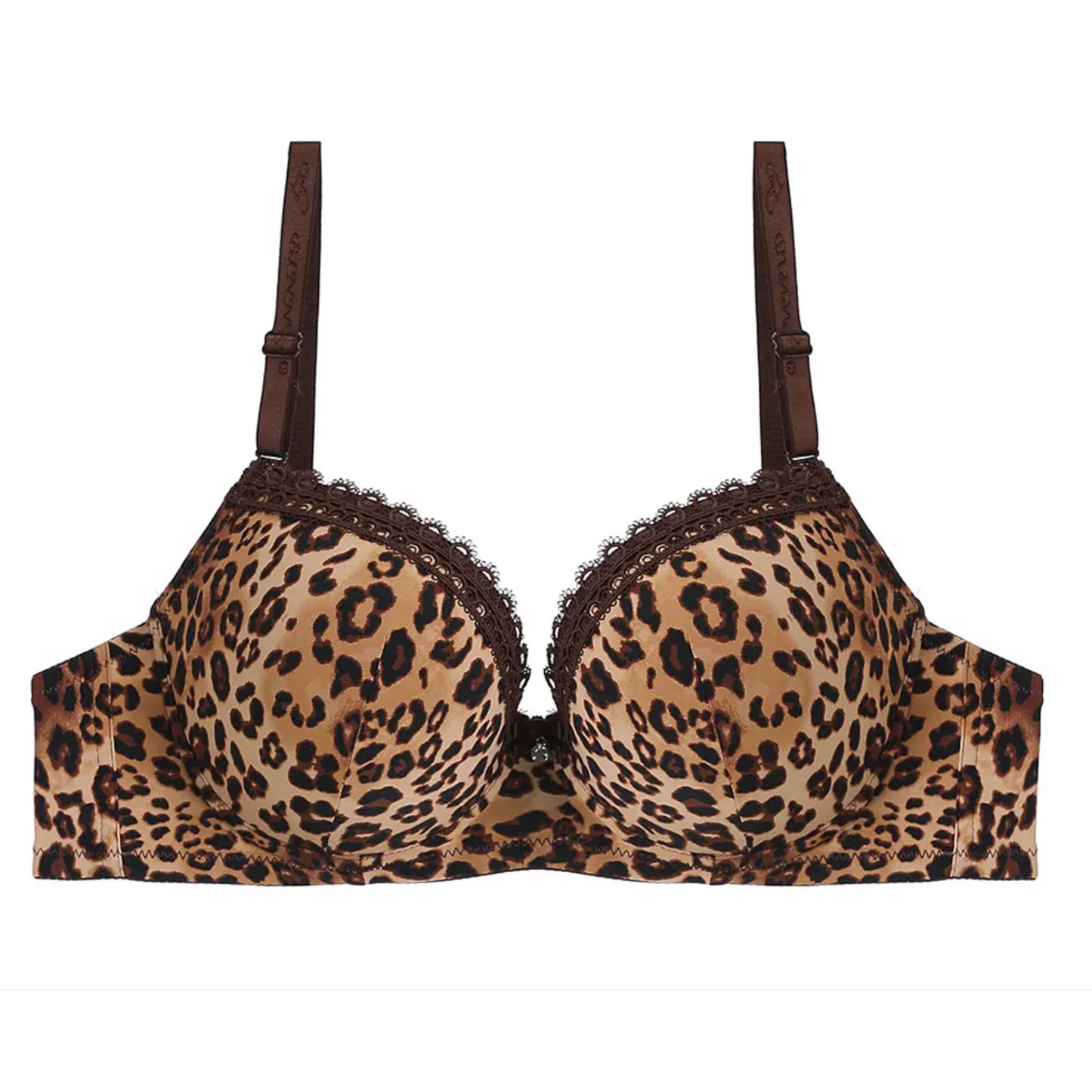 LEOPARD PRINT NYLON BRA