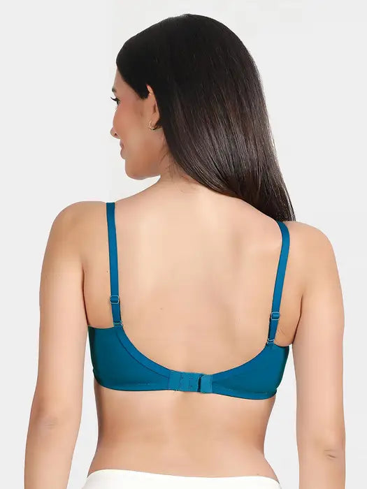 COTTON MIX PADDED BRA (TURQUOISE)