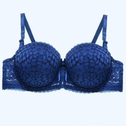 NETTED PADDED BRA (BLUE)