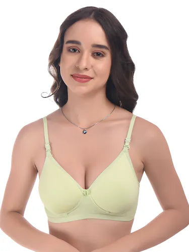 SOLID COTTON BRA (GREEN)