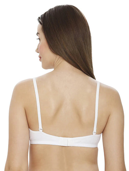 SOLID COTTON BRA (WHITE)